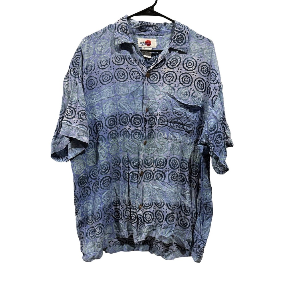 Tropical Attitude Hawaiian Shirt Button Down Short Sleeve‎ Cruise Lightweight
